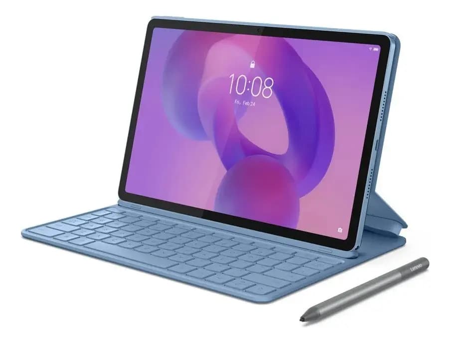 Tablet Lenovo Idea Tab 8gb 128gb Android 15 Con Teclado + Lápiz, Color Polar Blue